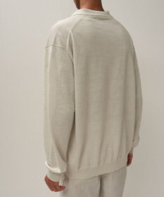 ATON RAMIE CASHMERE | スキッパーポロセーター - UNISEX