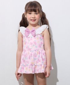 ANY KIDS 花柄×レース ワンピース水着