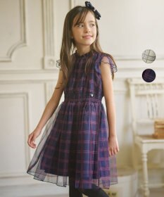 組曲 KIDS 【110-140cm】ノエルチェックチュール ワンピース