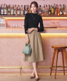 Tiaclasse 【洗える】ウール調フレアスカート