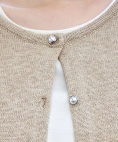 Tiaclasse 【洗える】ラウンドネックミドル丈ニットカーディガン