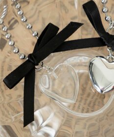 WEGO Lチェーンリボンハートネックレス