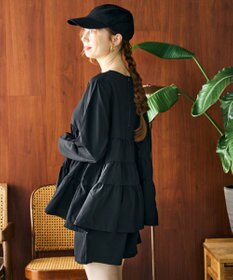 San-ai Resort（三愛水着楽園） 【WEB限定】5点セット キャップ付きUVカットタンキニ+ティアードラッシュセット水着【BeachQueen(ビーチクイーン）】