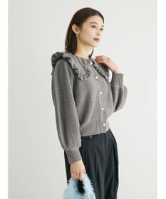 Green Parks ・Ｐｅｔｉｔ　Ｆｌｅｕｒ　ビッグカラーニットカーデ