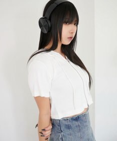 WEGO リブハンソデジップパーカー