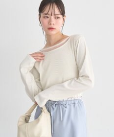 earth music&ecology レイヤード風テレコプルオーバー