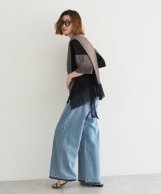 YECCA VECCA 綿麻バギーデニムパンツ