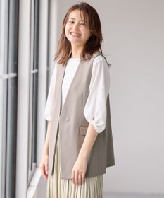 ANY 【セットアップ可能/ストレッチ】イージーケアジレ