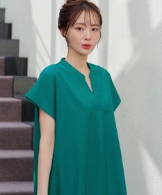 Tiaclasse リネンミックススキッパーシャツワンピース