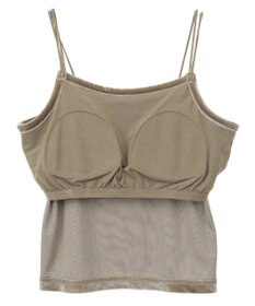 AMERICAN HOLIC カップ付き ベロアショートキャミソール