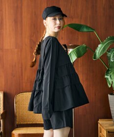 San-ai Resort（三愛水着楽園） 【WEB限定】5点セット キャップ付きUVカットタンキニ+ティアードラッシュセット水着【BeachQueen(ビーチクイーン）】