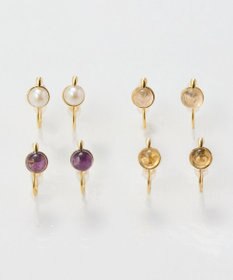 Phoebe 【痛くないシリーズ】パワーストーンライトフィットイヤリング　アメシスト/天然石