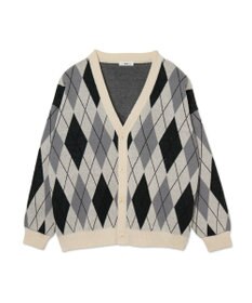 WEGO リラックスフィットパターンカーディガン