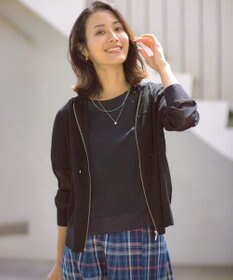 J.PRESS LADIES 【シーンレスに活躍】コットンスムース シアーデザイン カットソー