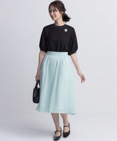 組曲 S 【WEB限定】シアーボイルタックフレア スカート
