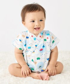 MIKI HOUSE HOT BISCUITS 【60-80cm】総柄 甚平オール