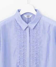 J.PRESS LADIES 【洗える】フリルジャージー ブラウスライク カットソー