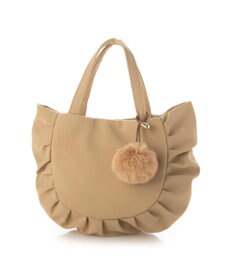 UNBILLION カシュカシュ cachecache / ポンポンつきラウンドミニトート