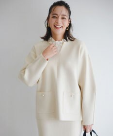 組曲 【加藤ローサさん着用】アンティークオーガンフリル ブラウス アイボリー系