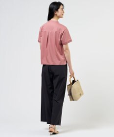 J.PRESS LADIES L プレーティングジャージー バンドカラー カットソー