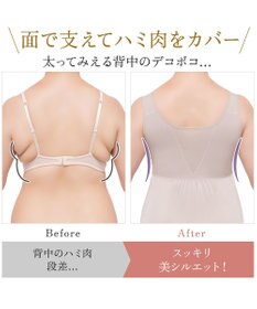 BRADELIS New York 【BRADELIS NewYork peace】綿混キャッチャーカップレースブラスリップ25 ノンワイヤー 補正下着 静電気軽減 インナー カップ付き ブラトップ ワンピース