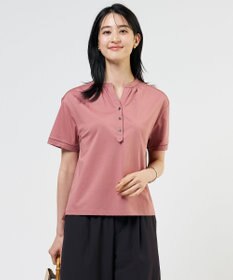 J.PRESS LADIES L プレーティングジャージー バンドカラー カットソー