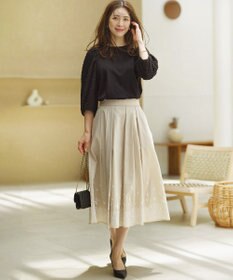 組曲 S シャーリングシフォン袖 トップス