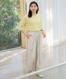 ANY 【新色追加/ウエストゴム】清涼リラックスハイウエストパンツ