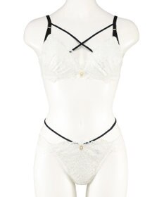 San-ai Resort（三愛水着楽園） 【WEB限定】【プチプラブラセット】純欲レーシーBIGクロスブラジャー＆ショーツセット 【northerly】