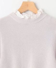 組曲 L 【WEB限定】襟付き片畔ニットプルオーバー