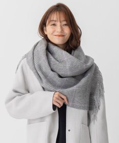 自由区 ウールカシミヤリバーシブル ストール