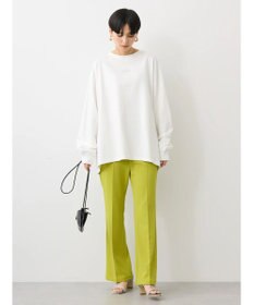 AMERICAN HOLIC 刺繍ロゴミニ裏毛ボートネックチュニック