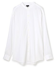 JOSEPH HOMME 【LEON 掲載】リネンストレッチブロード　バンドカラーシャツ