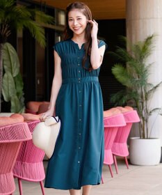 ANY SIS フロントボタンシャーリング ワンピース