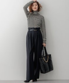 23区 【Oggi1月号/CLASSY.11月号掲載】ウーステッドウール リブタートルネック ニット