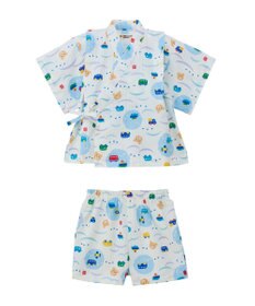 MIKI HOUSE HOT BISCUITS 【80-120cm】総柄 甚平スーツ