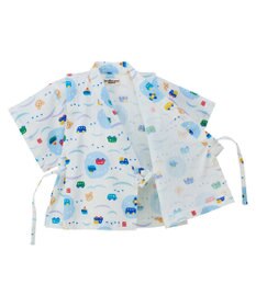 MIKI HOUSE HOT BISCUITS 【80-120cm】総柄 甚平スーツ