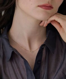 Phoebe 【金属アレルギー対応】シャインベゼルセッティングネックレス　ゴールド