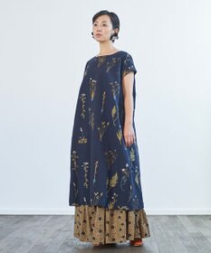 muuc ボタニカル刺繍のワンピースドレス