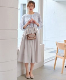 Tiaclasse L 水彩花柄シフォンブラウス