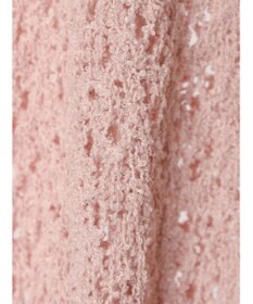 earth music&ecology ファンシーヤーンすかしニットカーディガン