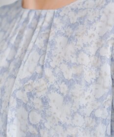 Tiaclasse L 水彩花柄シフォンブラウス