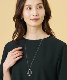 J.PRESS LADIES ダブルリングワントップ ネックレス シルバー系