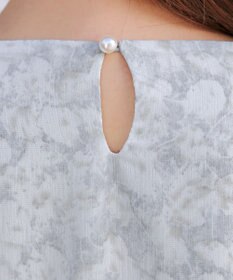 Tiaclasse L 水彩花柄シフォンブラウス