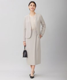 自由区 【洗える】バックサテンアムンゼンストライプ ブラウス