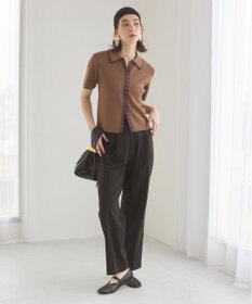 WEGO 【ANGIE VINTAGE/サマーニット】フロントホックポロニット