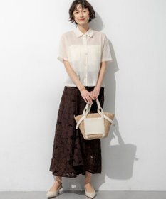 23区 L 【先行予約/見上愛さん着用/WEB&一部店舗限定カラーあり】シアー ポロニット