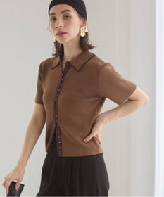 WEGO 【ANGIE VINTAGE/サマーニット】フロントホックポロニット