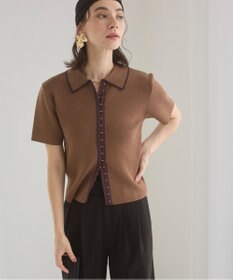 WEGO 【ANGIE VINTAGE/サマーニット】フロントホックポロニット