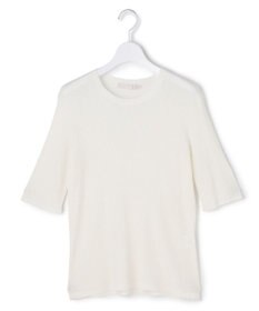 ICB L 【先行予約】 リネンブレンドシアー クルーネックリブニット